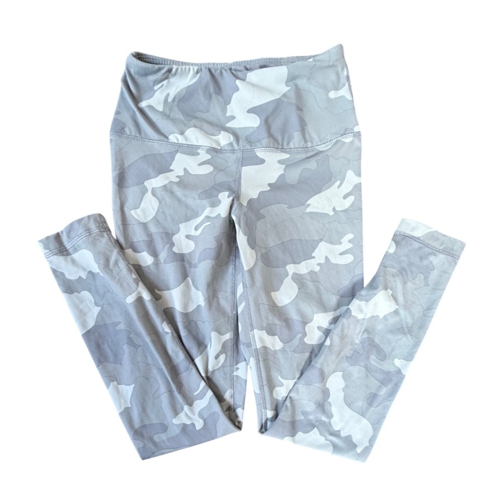Yogalicious Womens Grey White Camo High Waisted Yoga Leggings XS Camouflage